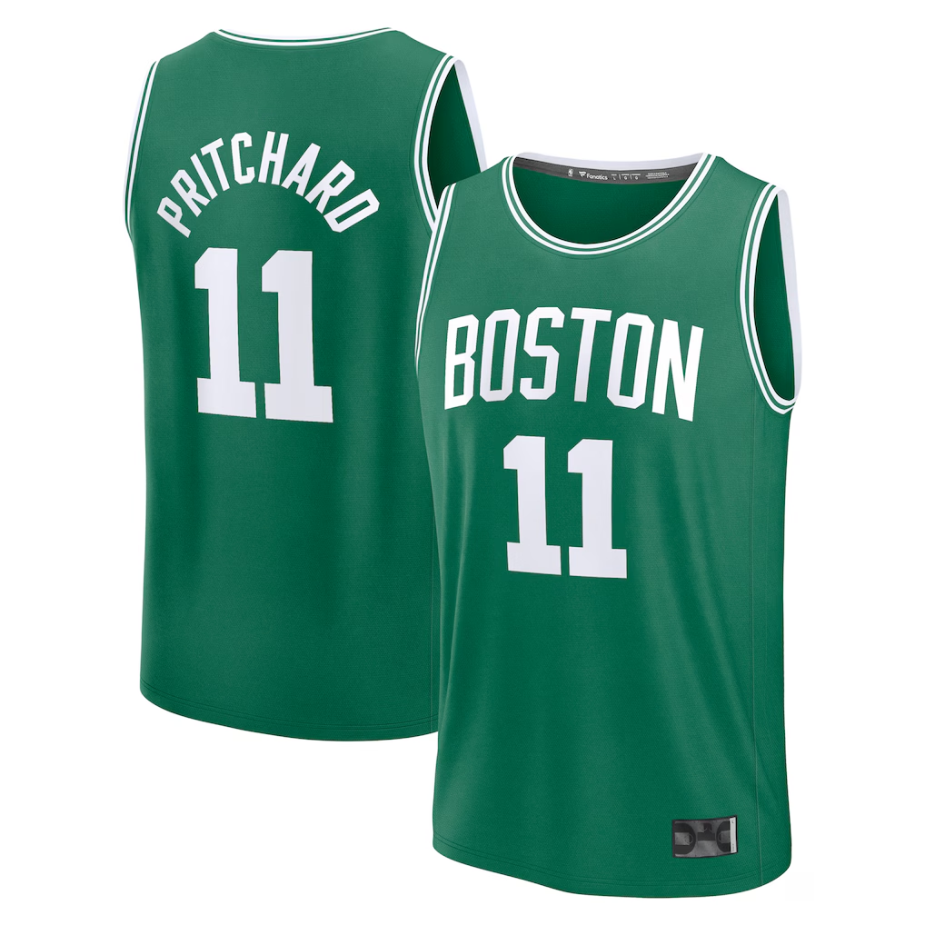Fenge B.Celtics #11 Payton Pritchard Kelly Green Fast Break Replica Player Jerseys - Icon Edition
