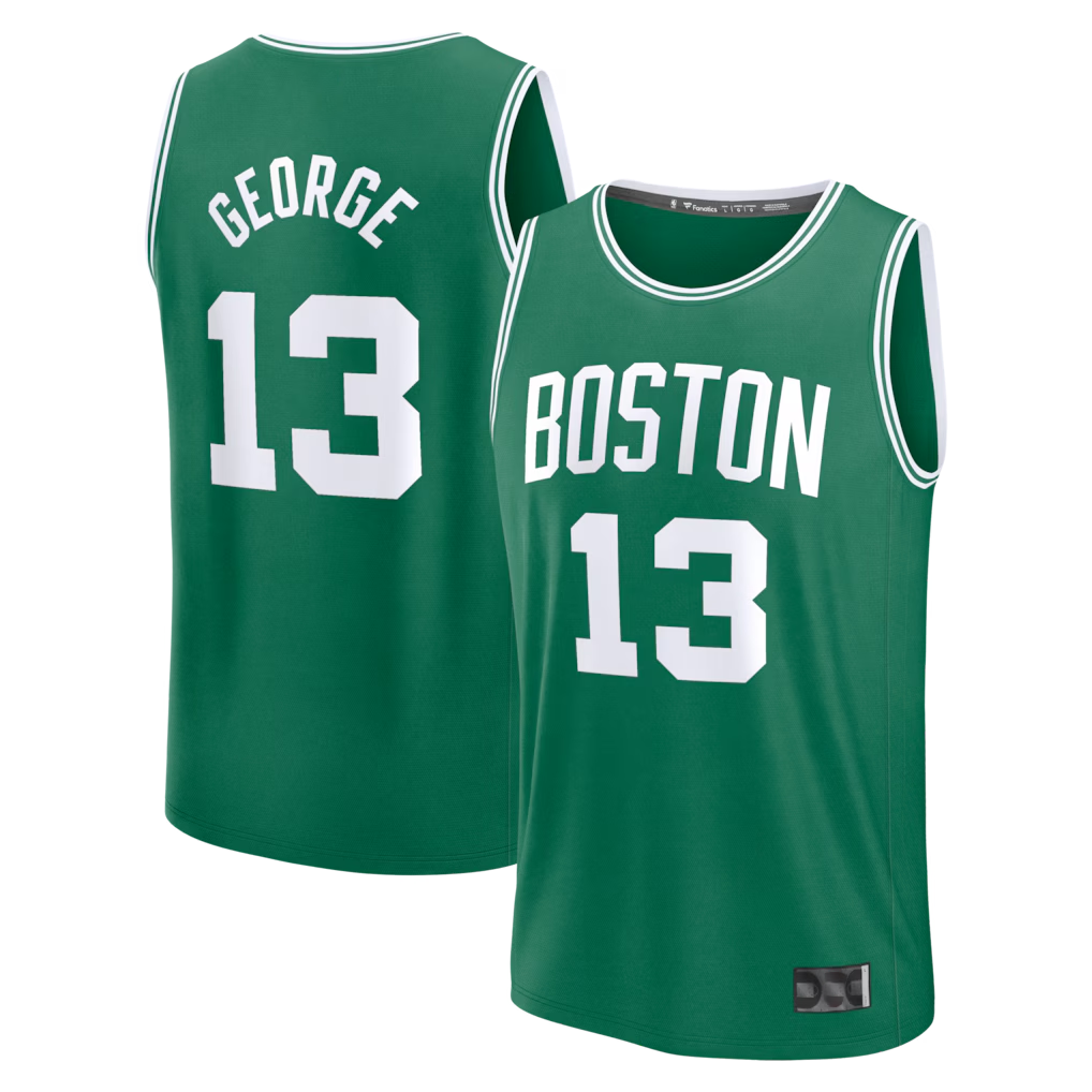Fenge B.Celtics #13 Paul George  Kelly Green Fast Break Replica Jerseys - Icon Edition