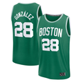 Fenge B.Celtics #28 Hugo Gonzalez Kelly Green 2025  Draft First Round Pick Fast Break Replica Jerseys - Icon Edition