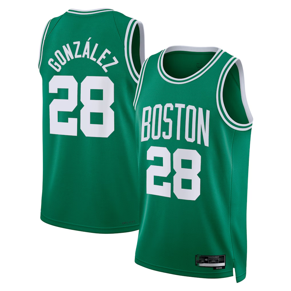 Fenge B.Celtics #28 Hugo Gonz¨¢lez Kelly Green Swingman Jerseys - Icon Edition