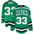 Fenge B.Celtics #33 Larry Bird Mitchell & Ness Kelly Green Big & Tall Hockey Jerseys