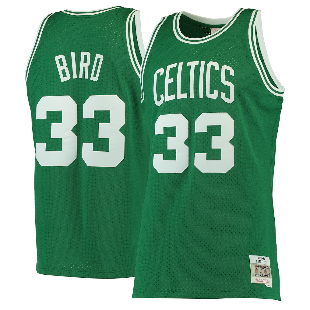 Fenge B.Celtics #33 Larry Bird Mitchell & Ness Kelly Green Hardwood Classics Swingman Jerseys