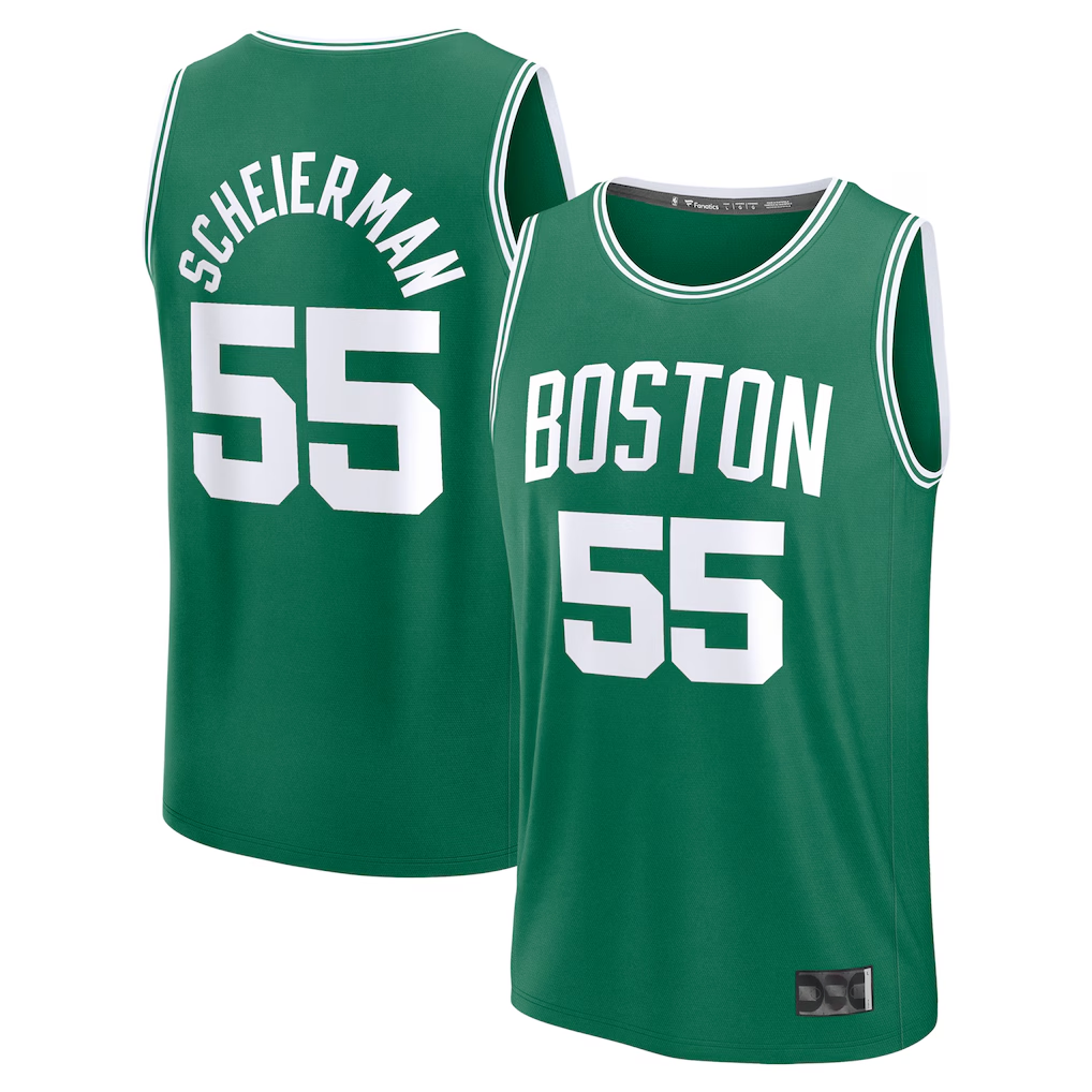 Fenge B.Celtics #55 Baylor Scheierman Kelly Green 2024 Draft Fast Break Player Jerseys - Icon Edition