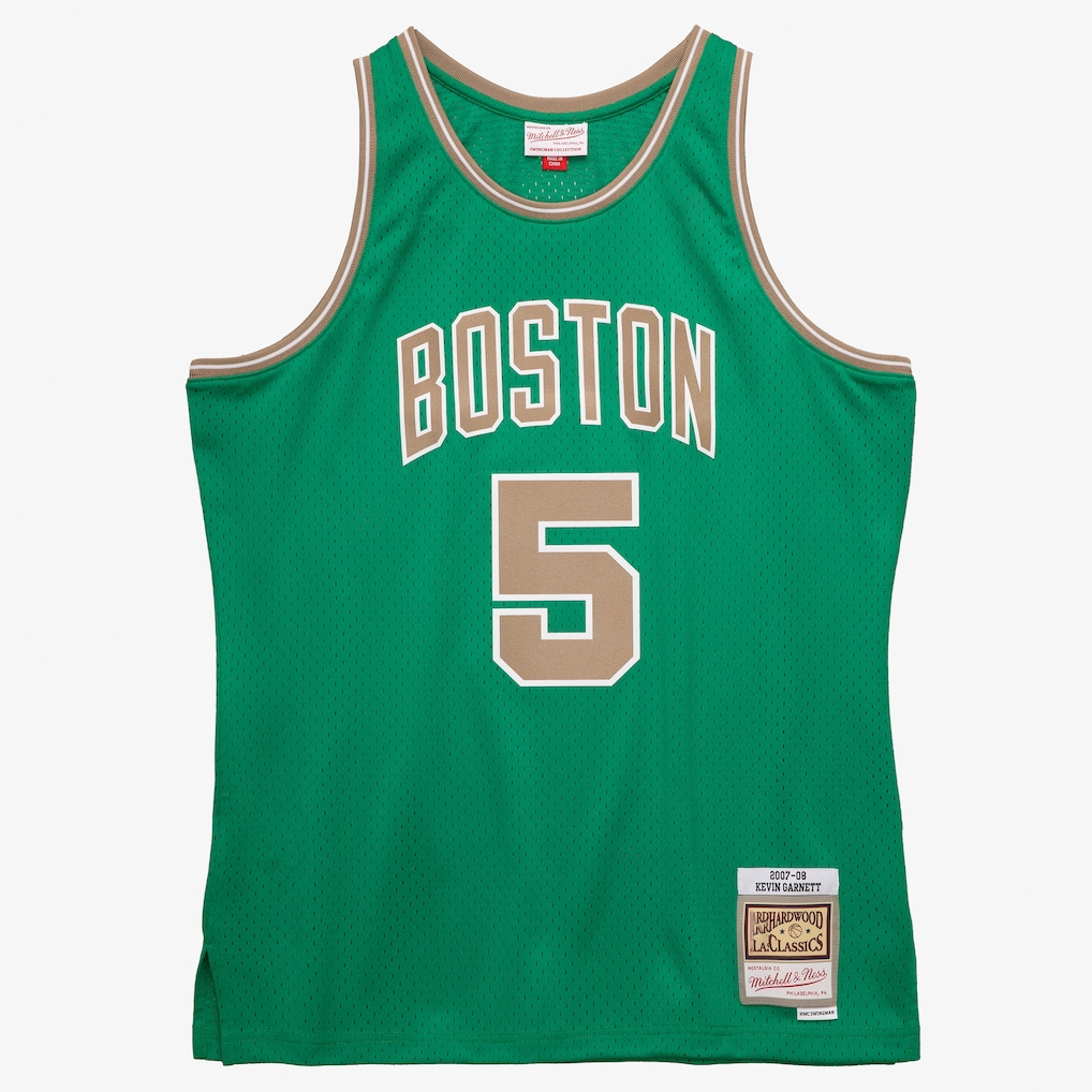 Fenge B.Celtics #5 Kevin Garnett Mitchell & Ness Kelly Green 2007-08 Hardwood Classics Swingman Jerseys