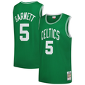 Fenge B.Celtics #5 Kevin Garnett Mitchell & Ness Kelly Green 200708 Hardwood Classics Swingman Jerseys