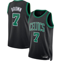 Fenge B.Celtics #7 Jaylen Brown Black Swingman Jerseys - Statement Edition