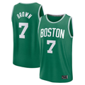 Fenge B.Celtics #7 Jaylen Brown  Kelly Green Fast Break Replica Player Jerseys - Icon Edition