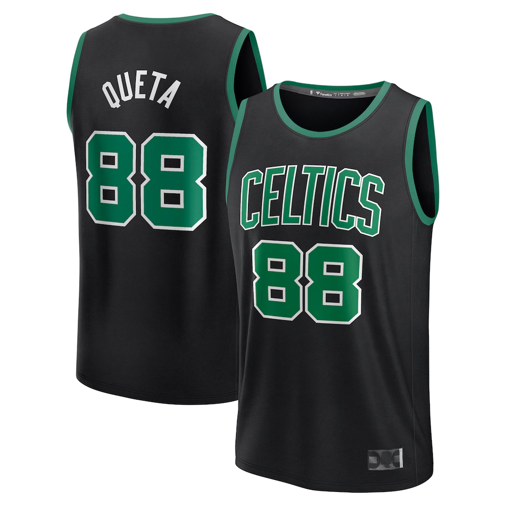 Fenge B.Celtics #88 Neemias Queta Black Fast Break Replica Player Jerseys - Statement Edition
