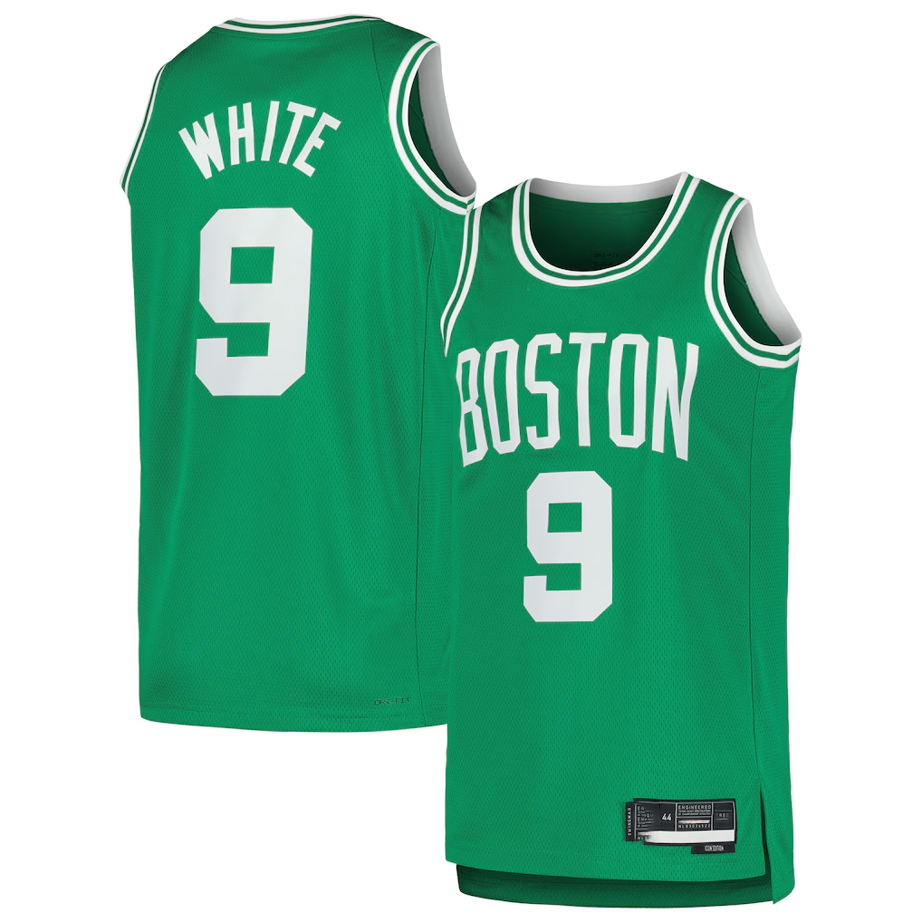 Fenge B.Celtics #9 Derrick White Kelly Green Swingman Jerseys - Icon Edition