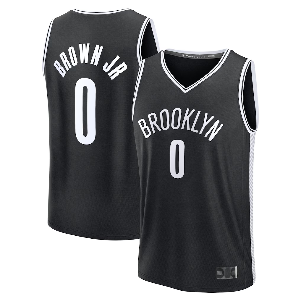 Fenge B.Nets #0 Mikel Brown Jr.  Black 2026 Draft First Round Pick Fast Break Jerseys - Icon Edition