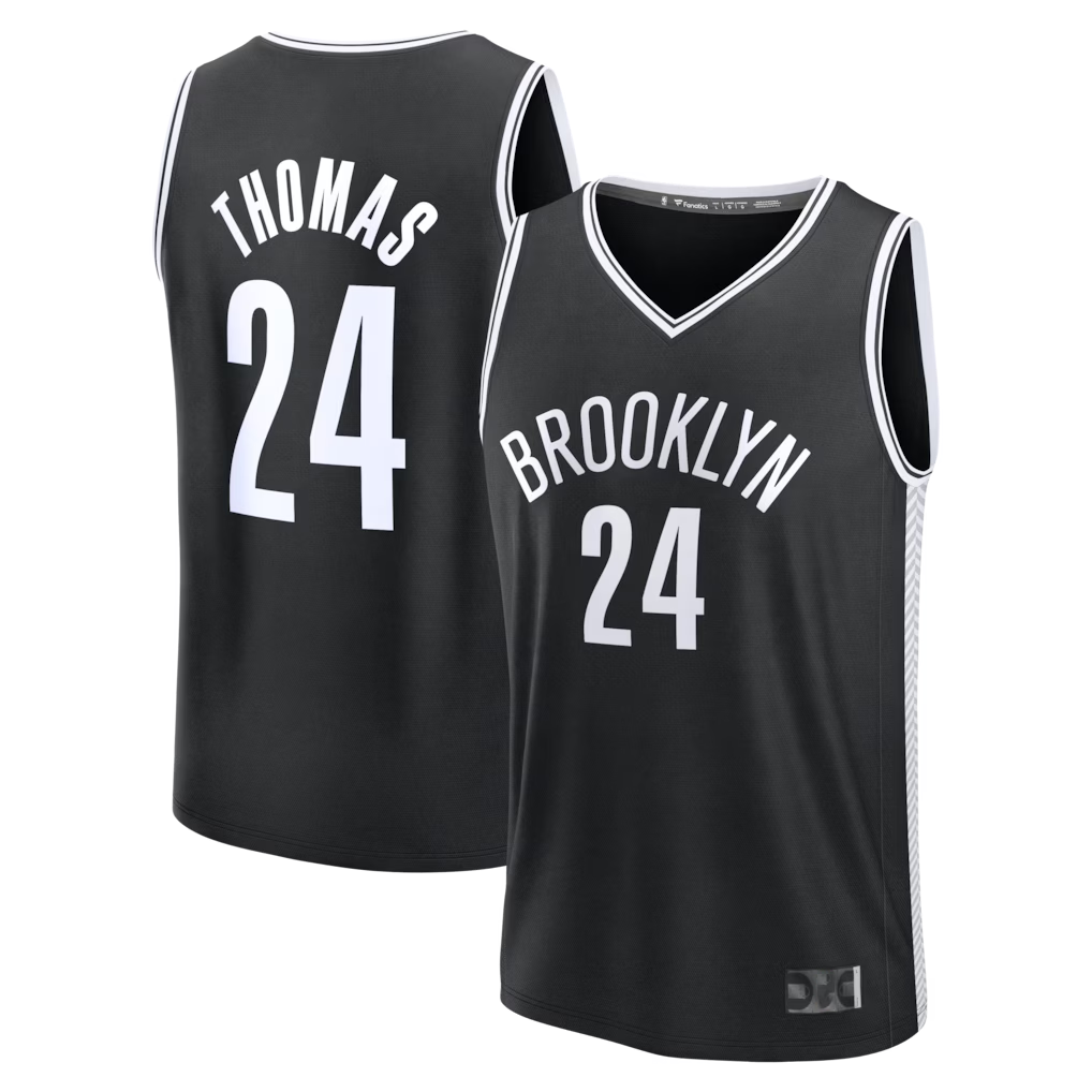 Fenge B.Nets #24 Cam Thomas Black Fast Break Replica Jerseys - Icon Edition
