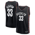 Fenge B.Nets #33 Nic Claxton Black 202526 City Edition Fast Break Jerseys