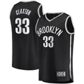 Fenge B.Nets #33 Nicolas Claxton  Black Fast Break Player Jerseys - Icon Edition