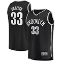 Fenge B.Nets #33 Nicolas Claxton  Black Fast Break Replica Jerseys - Icon Edition