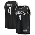 Fenge B.Nets #4 Drake Powell Black Fast Break Replica Jerseys - Icon Edition