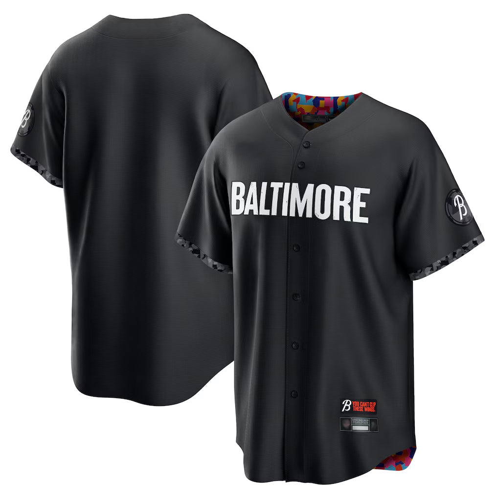 Fenge B.Orioles Black City Connect Home Game Blank Player Stitched Jerseys