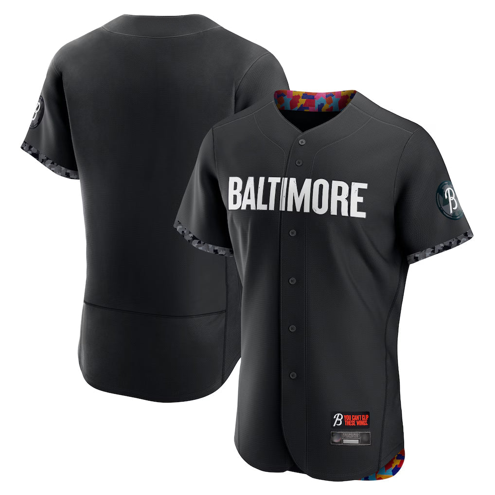 Fenge B.Orioles Black City Connect Limited Elite Home Blank Player Stitched Jerseys