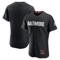Fenge B.Orioles Black City Connect Limited Elite Home Blank Player Stitched Jerseys