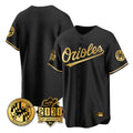 Fenge B.Orioles Black Gold 30th Anniversary of 2131 Home Game Blank Player Stitched Jerseys