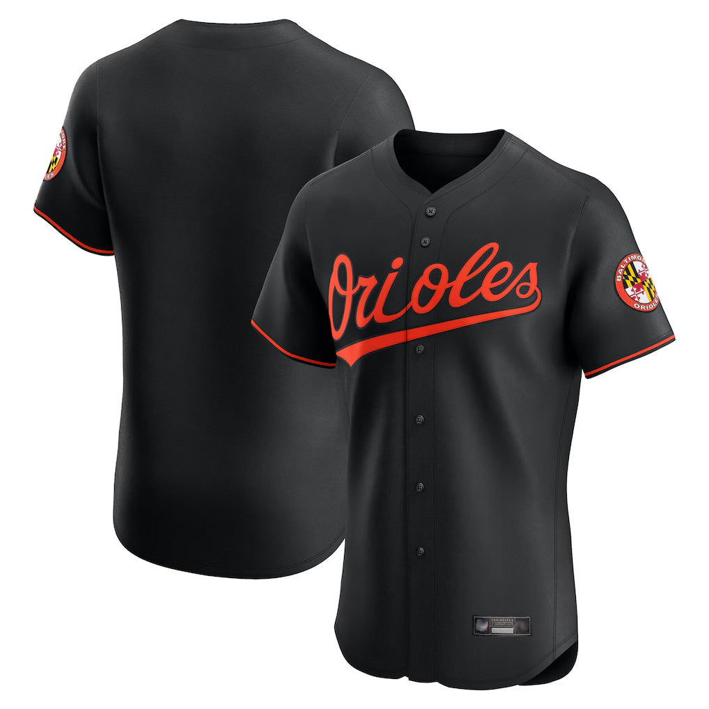 Fenge B.Orioles Black Limited Elite Home Game Blank Player Stitched Jerseys