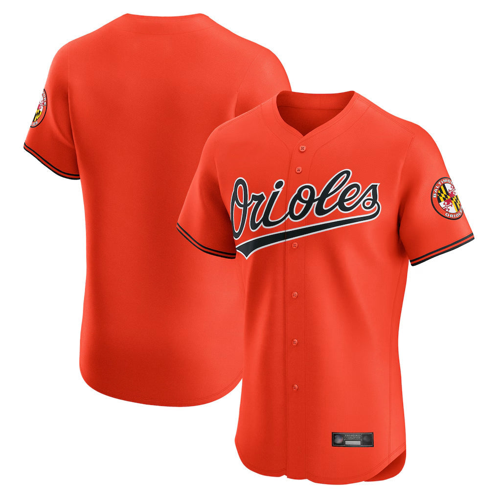 Fenge B.Orioles Orange Limited Elite Home Game Blank Player Stitched Jerseys