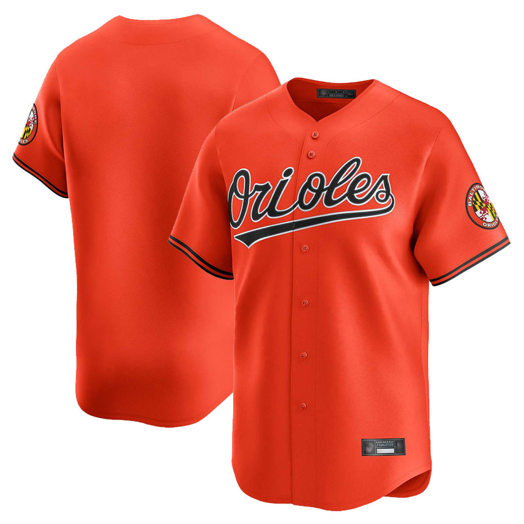Fenge B.Orioles Orange Limited Home Game Blank Player Stitched Jerseys