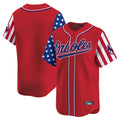 Fenge B.Orioles Red Independence Day Vapor Premier Limited Home Game Blank Player Stitched Jerseys