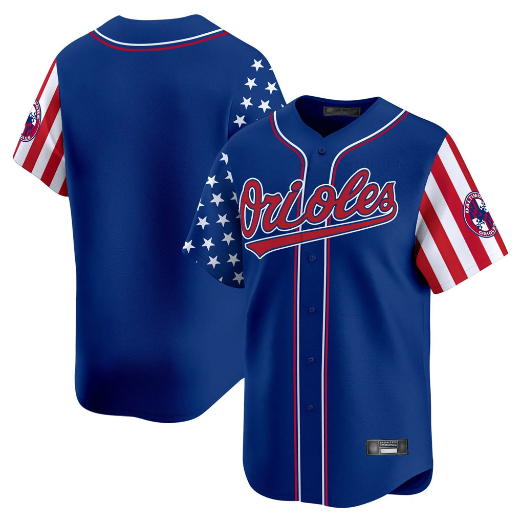 Fenge B.Orioles Royal Independence Day Vapor Premier Limited Home Game Blank Player Stitched Jerseys
