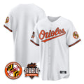 Fenge B.Orioles White 30th Anniversary of 2131 Home Game Blank Player Stitched Jerseys