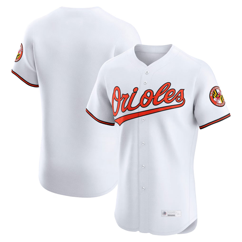 Fenge B.Orioles White Limited Elite Home Game Blank Player Stitched Jerseys