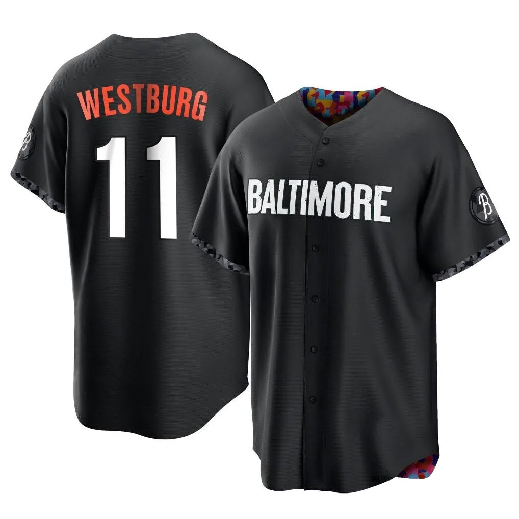Fenge B.Orioles #11 Jordan Westburg Player Black City Connect Home Game Stitched Jerseys