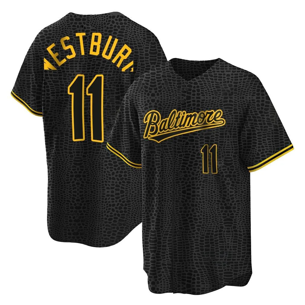 Fenge B.Orioles #11 Jordan Westburg Player Black Snake Skin City Home Game Stitched Jerseys