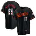 Fenge B.Orioles #11 Jordan Westburg Player Black USA 250 Fourth of July Home Game Stitched Jerseys