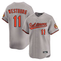 Fenge B.Orioles #11 Jordan Westburg Player Gray Limited Home Game Stitched Jerseys