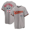 Fenge B.Orioles #11 Jordan Westburg Player Gray USA 250 Fourth of July Home Game Stitched Jerseys