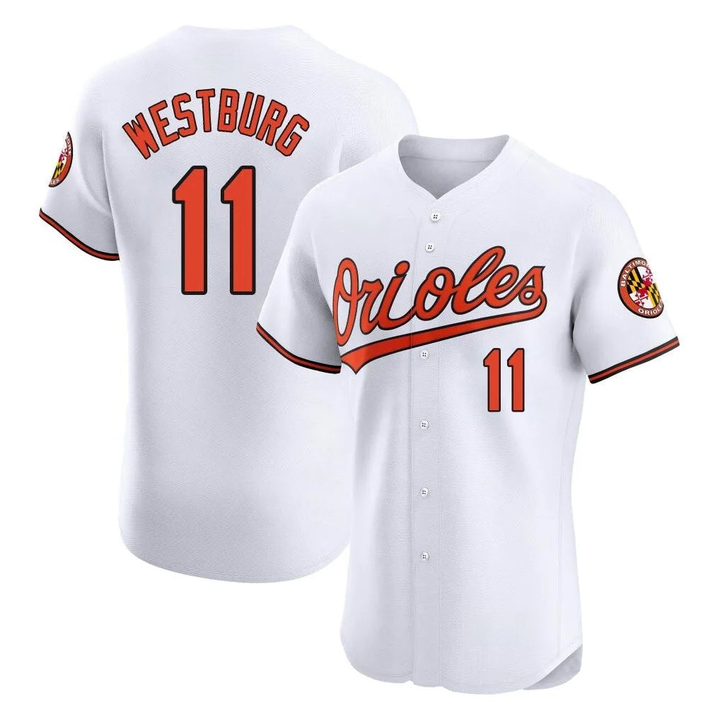 Fenge B.Orioles #11 Jordan Westburg Player White Limited Elite Home Game Stitched Jerseys