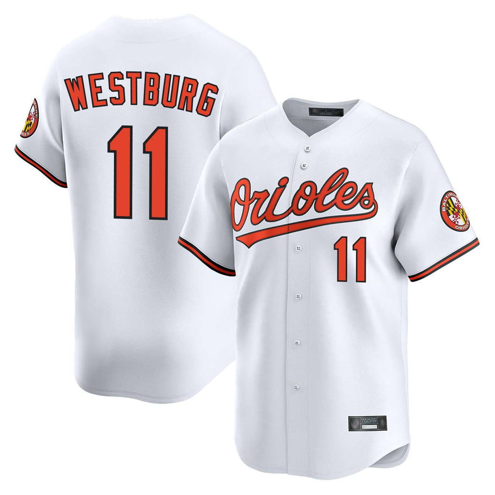 Fenge B.Orioles #11 Jordan Westburg Player White Limited Home Game Stitched Jerseys