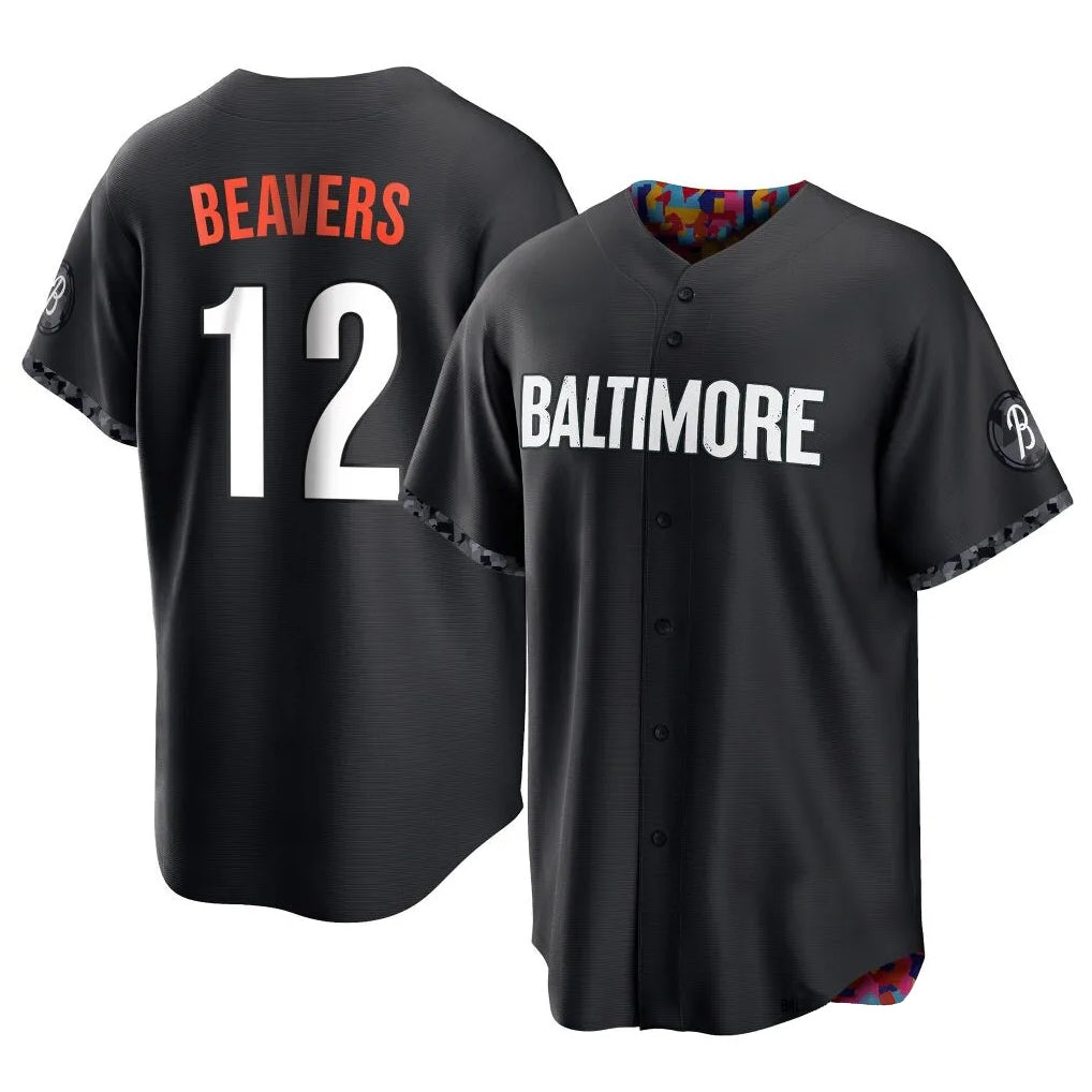 Fenge B.Orioles #12 Dylan Beavers Player Black City Connect Home Game Stitched Jerseys