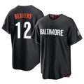 Fenge B.Orioles #12 Dylan Beavers Player Black City Connect Home Game Stitched Jerseys