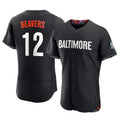 Fenge B.Orioles #12 Dylan Beavers Player Black City Connect Limited Elite Home Game Stitched Jerseys
