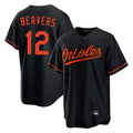 Fenge B.Orioles #12 Dylan Beavers Player Black Home Game Stitched Jerseys