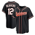 Fenge B.Orioles #12 Dylan Beavers Player Black Out Home Game Stitched Jerseys