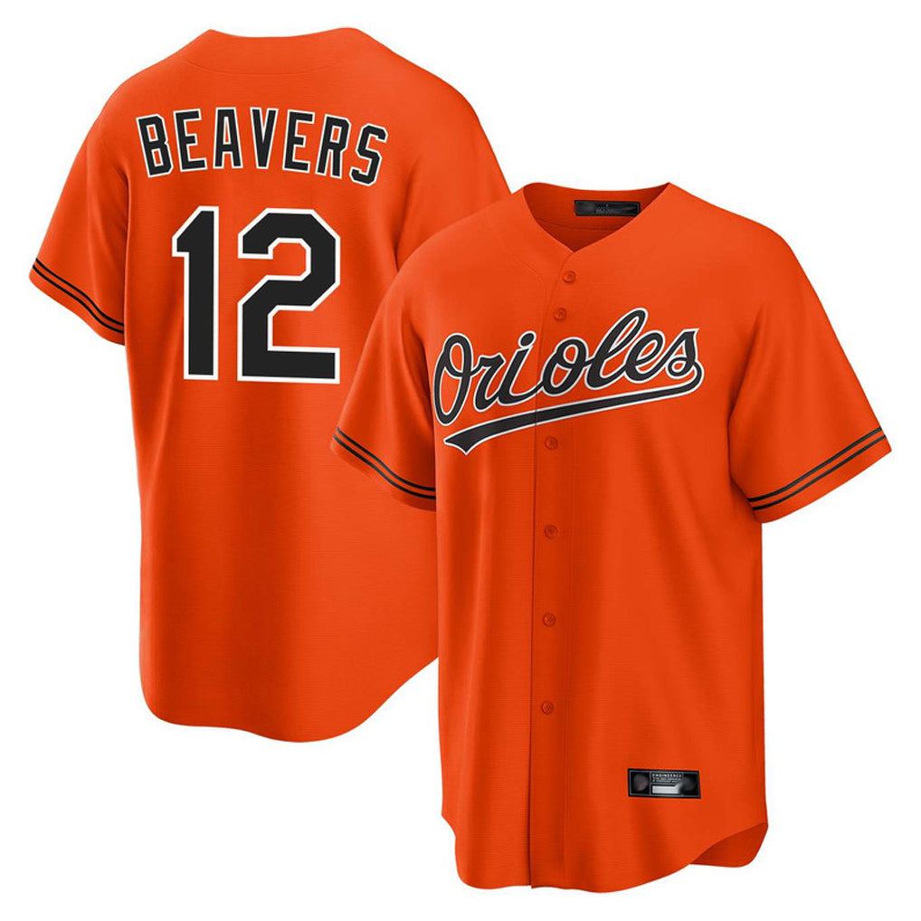 Fenge B.Orioles #12 Dylan Beavers Player Orange Home Game Stitched Jerseys