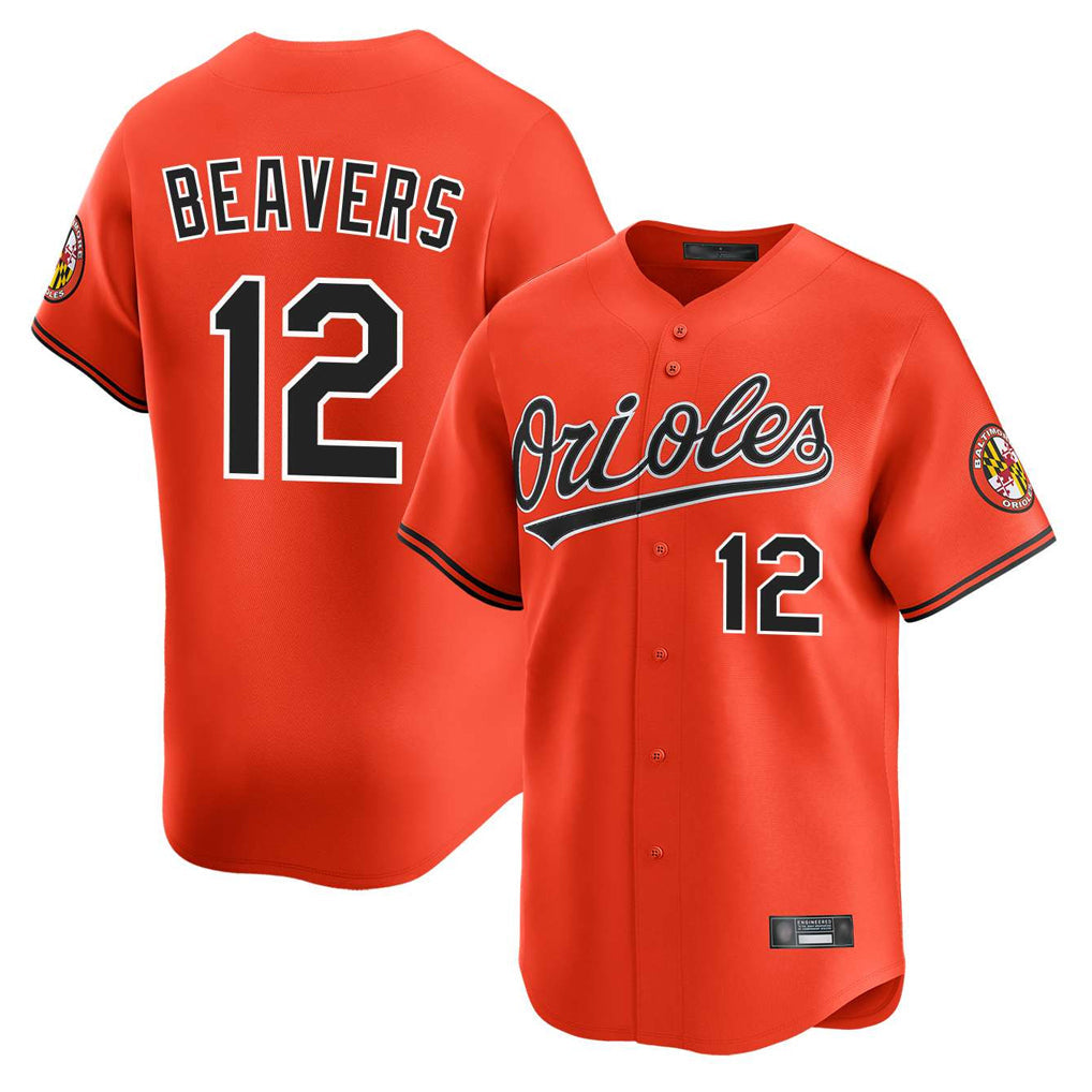 Fenge B.Orioles #12 Dylan Beavers Player Orange Limited Home Game Stitched Jerseys