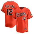Fenge B.Orioles #12 Dylan Beavers Player Orange Limited Home Game Stitched Jerseys