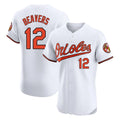 Fenge B.Orioles #12 Dylan Beavers Player White Limited Elite Home Game Stitched Jerseys