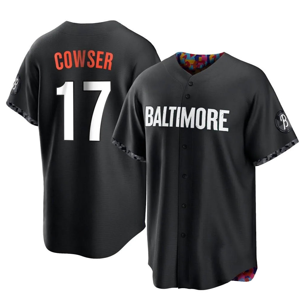 Fenge B.Orioles #17 Colton Cowser Player Black City Connect Home Game Stitched Jerseys