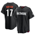 Fenge B.Orioles #17 Colton Cowser Player Black City Connect Home Game Stitched Jerseys
