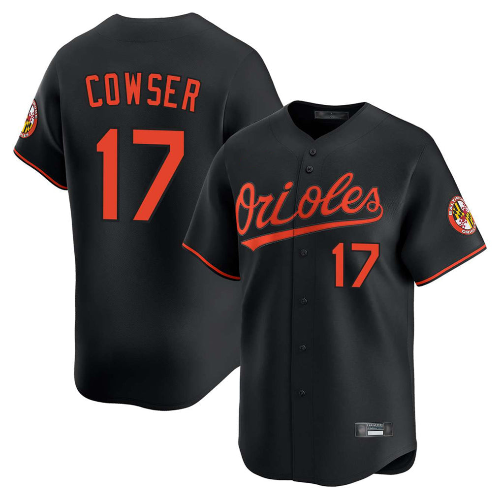 Fenge B.Orioles #17 Colton Cowser Player Black Limited Home Game Stitched Jerseys