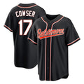 Fenge B.Orioles #17 Colton Cowser Player Black Out Home Game Stitched Jerseys